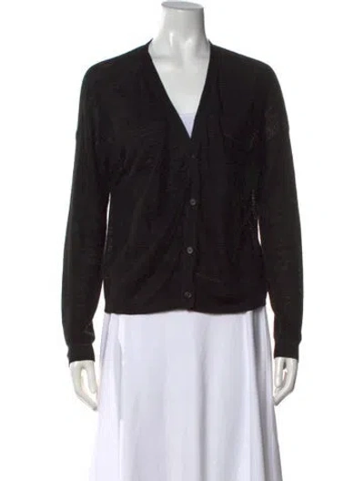 Pre-owned Theory V-neck Sweater In Black