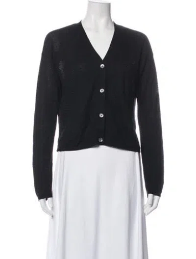 Pre-owned Theory V-neck Sweater In Black