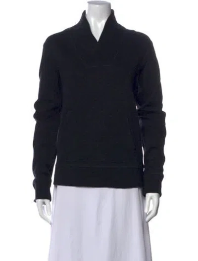 Pre-owned Theory V-neck Sweater In Black