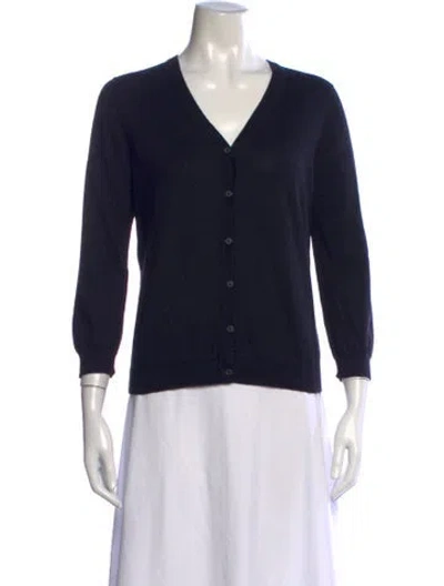 Pre-owned Theory V-neck Sweater In Black
