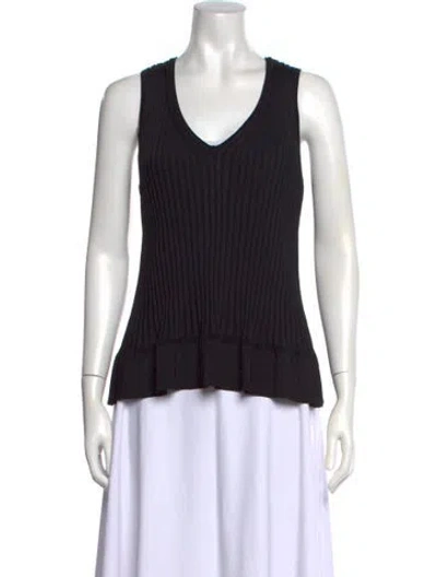 Pre-owned Theory V-neck Sweater In Black