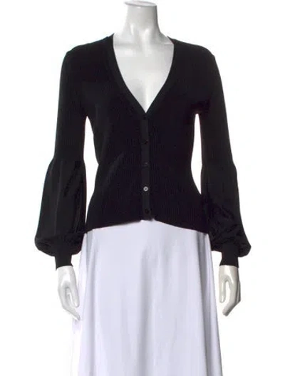 Pre-owned Theory V-neck Sweater In Black