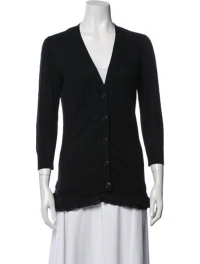 Pre-owned Theory V-neck Sweater In Black