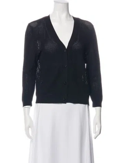 Pre-owned Theory V-neck Sweater In Black
