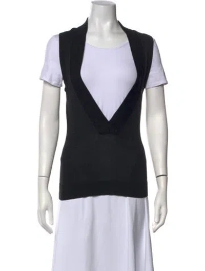Pre-owned Theory V-neck Sweater In Black