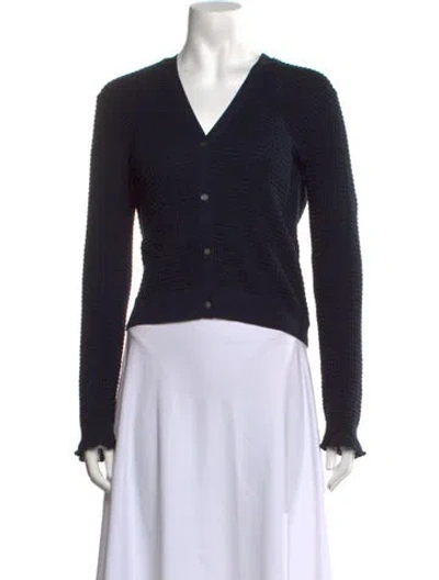 Pre-owned Theory V-neck Sweater In Black