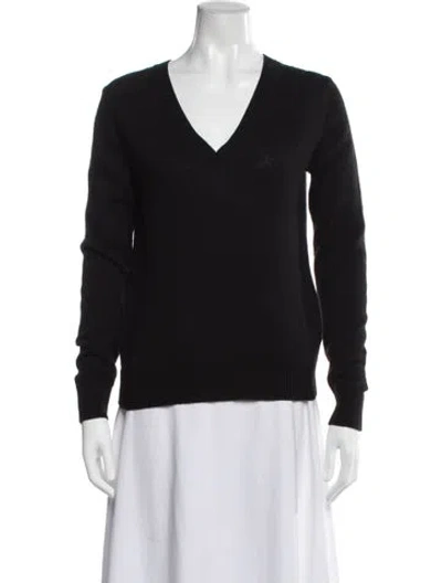 Pre-owned Theory V-neck Sweater In Black
