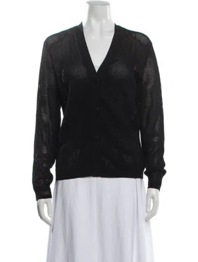 Pre-owned Theory V-neck Sweater In Black