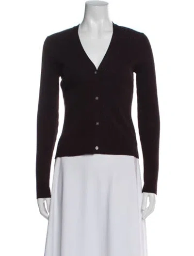 Pre-owned Theory V-neck Sweater In Black