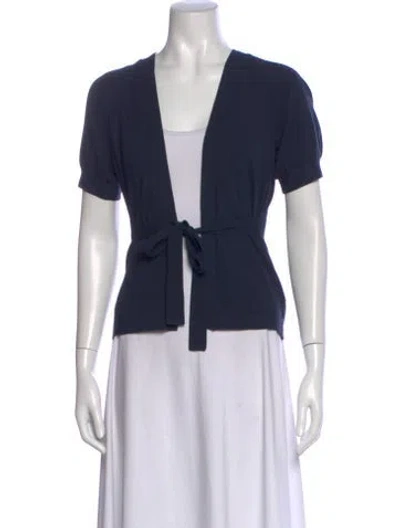 Pre-owned Theory V-neck Sweater In Blue