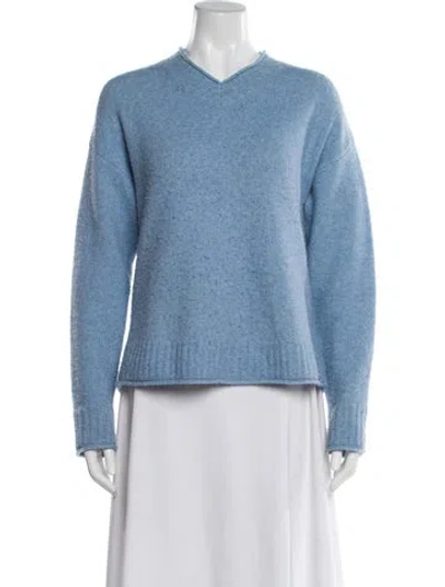 Pre-owned Theory V-neck Sweater In Blue
