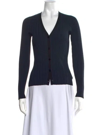 Pre-owned Theory V-neck Sweater In Blue