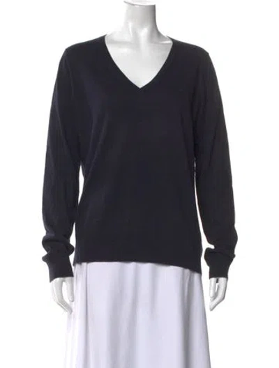 Pre-owned Theory V-neck Sweater In Blue