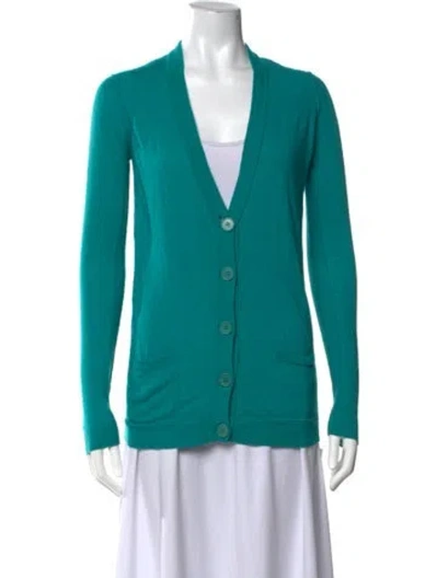 Pre-owned Theory V-neck Sweater In Blue