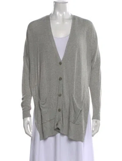 Pre-owned Theory V-neck Sweater In Gray