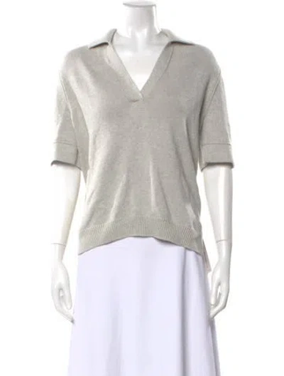 Pre-owned Theory V-neck Sweater In Gray