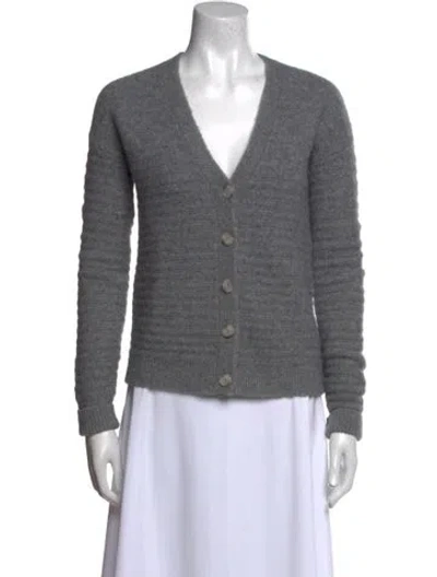 Pre-owned Theory V-neck Sweater In Gray