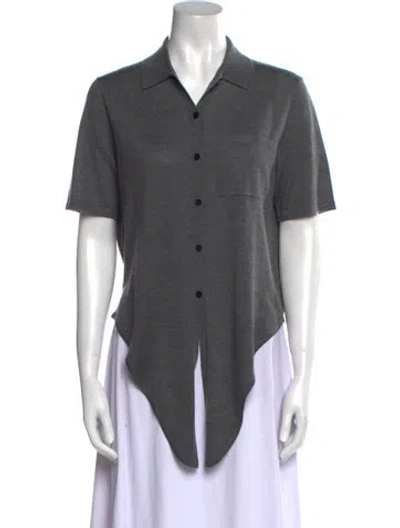 Pre-owned Theory V-neck Sweater In Gray