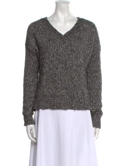 Pre-owned Theory V-neck Sweater In Gray