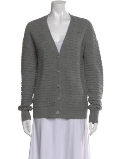 Pre-owned Theory V-neck Sweater In Gray