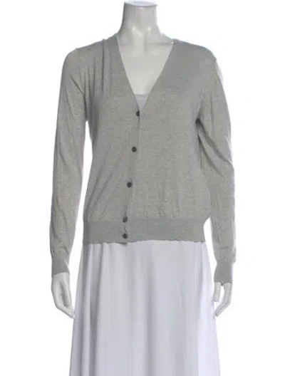 Pre-owned Theory V-neck Sweater In Gray