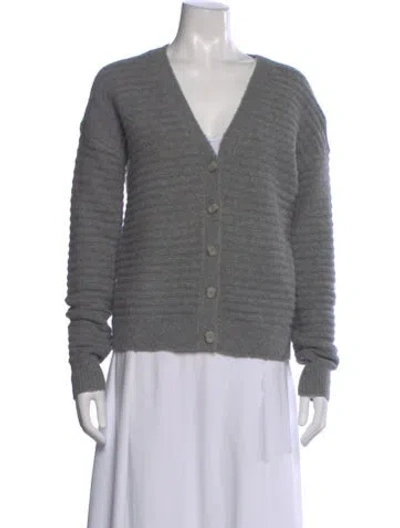 Pre-owned Theory V-neck Sweater In Gray