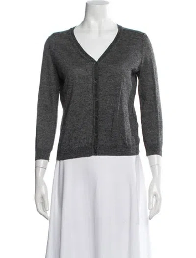 Pre-owned Theory V-neck Sweater In Gray