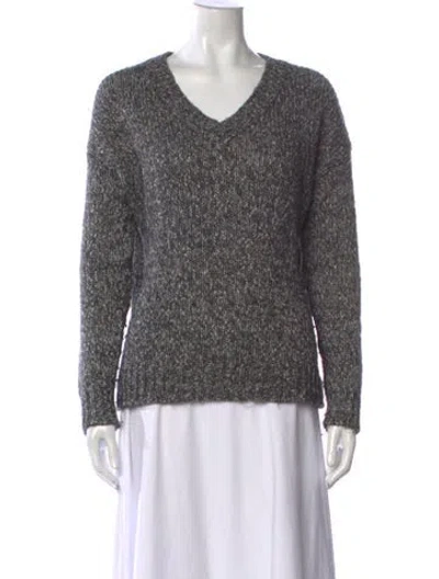 Pre-owned Theory V-neck Sweater In Gray