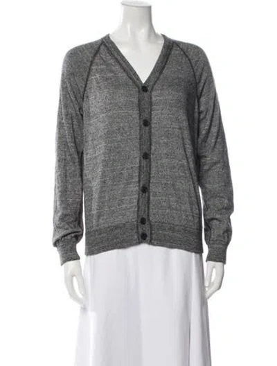 Pre-owned Theory V-neck Sweater In Gray