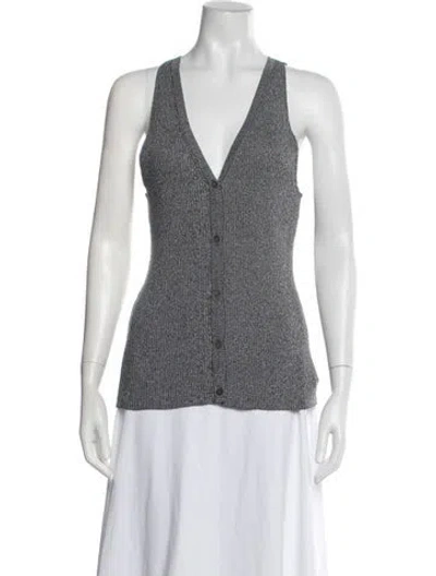 Pre-owned Theory V-neck Sweater In Grey