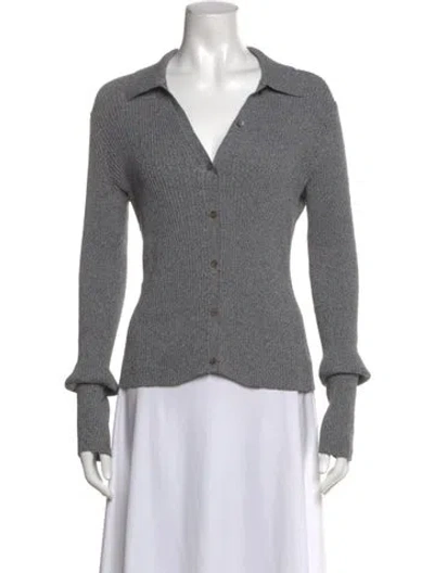 Pre-owned Theory V-neck Sweater In Grey