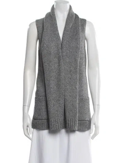 Pre-owned Theory V-neck Sweater In Grey/silver