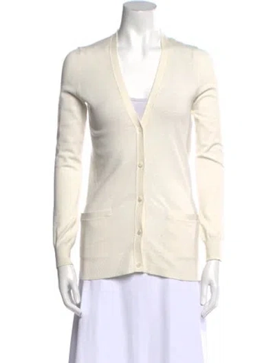 Pre-owned Theory V-neck Sweater In Neutral