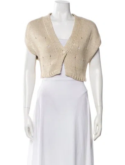 Pre-owned Theory V-neck Sweater In Neutral