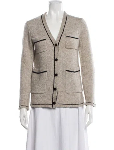 Pre-owned Theory V-neck Sweater In Neutral