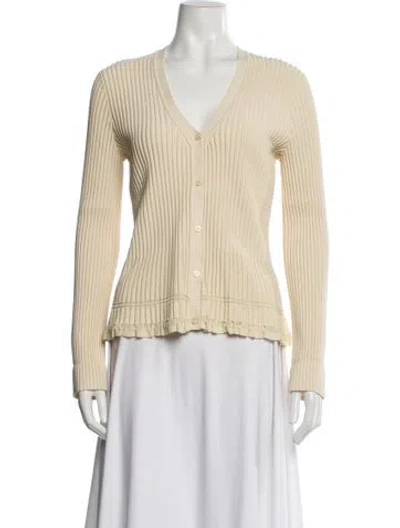 Pre-owned Theory V-neck Sweater In Neutral