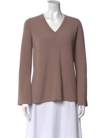 Pre-owned Theory V-neck Sweater In Neutral