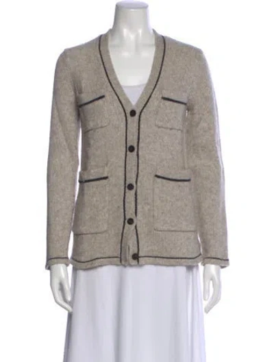 Pre-owned Theory V-neck Sweater In Neutral