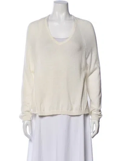Pre-owned Theory V-neck Sweater In Neutral