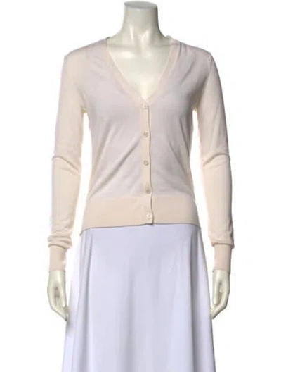 Pre-owned Theory V-neck Sweater In Neutral