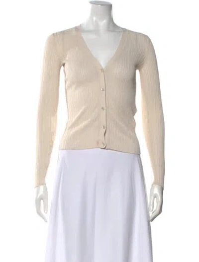 Pre-owned Theory V-neck Sweater In Neutral