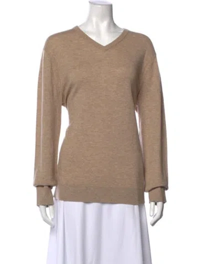 Pre-owned Theory V-neck Sweater In Neutral