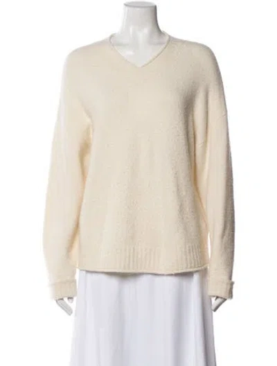 Pre-owned Theory V-neck Sweater In Neutral