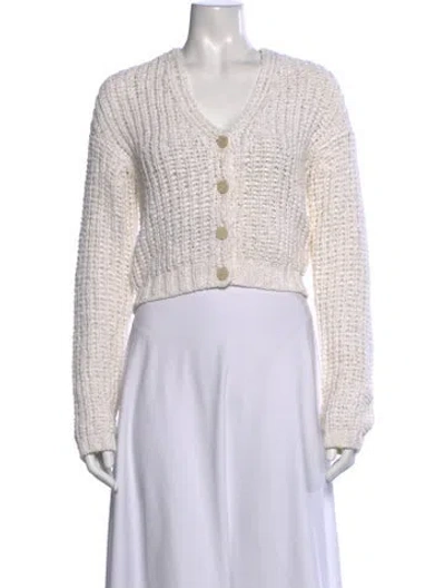 Pre-owned Theory V-neck Sweater In Neutrals