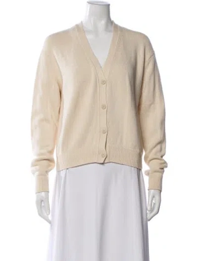 Pre-owned Theory V-neck Sweater In Neutrals