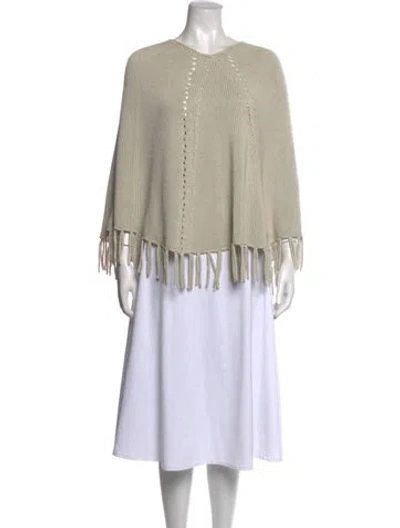 Pre-owned Theory V-neck Sweater In Neutrals