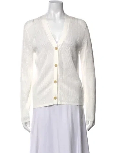 Pre-owned Theory V-neck Sweater In Neutrals