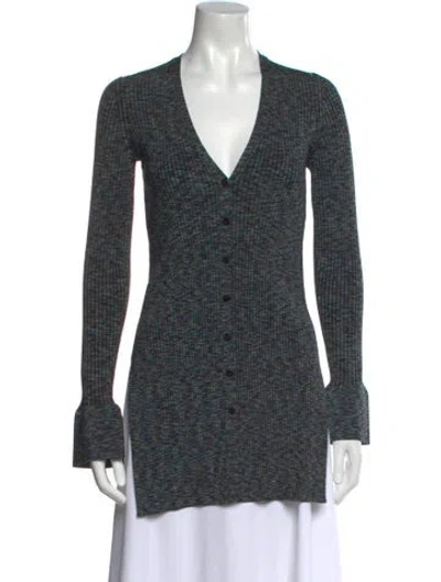 Pre-owned Theory V-neck Sweater W/ Tags In Blue