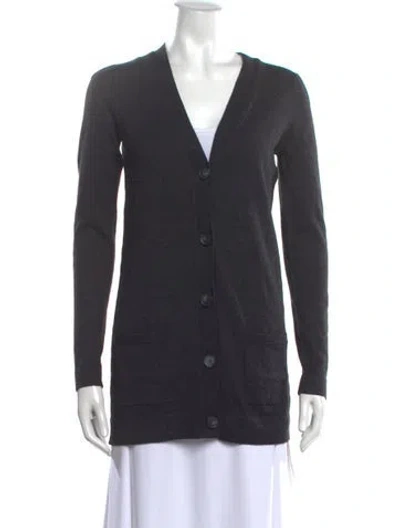 Pre-owned Theory V-neck Sweater W/ Tags In Gray