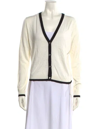 Pre-owned Theory V-neck Sweater W/ Tags In Neutral